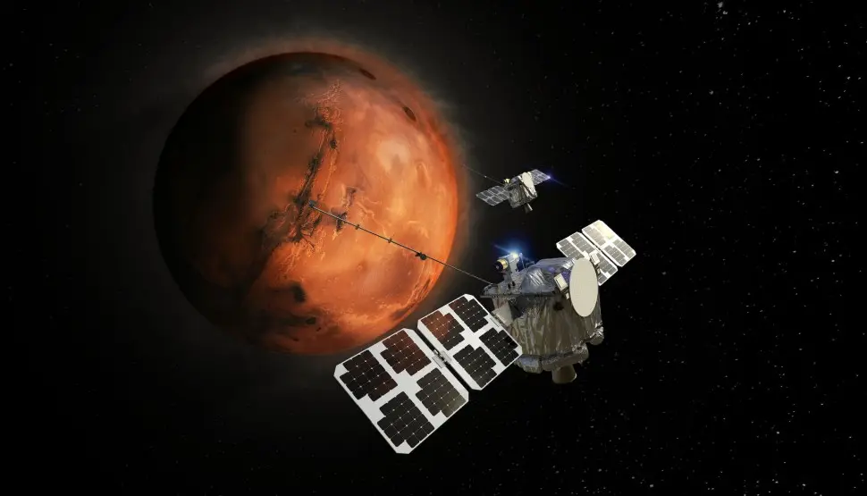 NASA ESCAPADE Mars spacecraft.