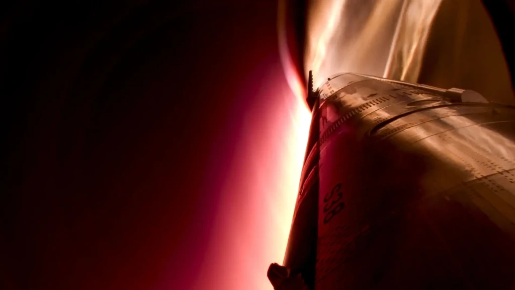 SpaceX Starship reentry. 