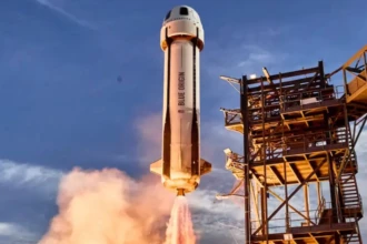 Blue Origin's New Shepard spacecraft.