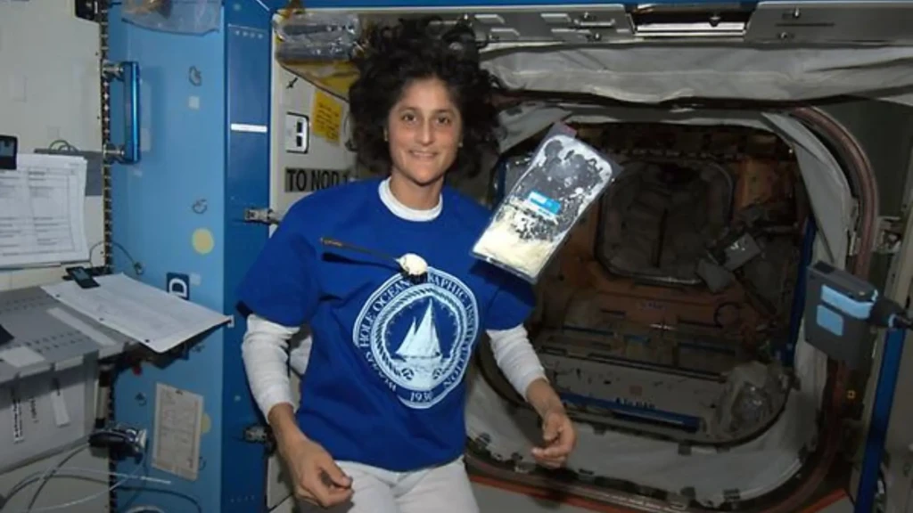 Sunita Williams aboard the ISS. 