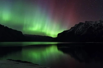 Auroras triggered by CMEs.