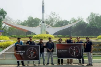 Dhruva Space team at ISRO facility.