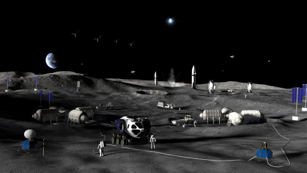 Artist's impression of a NASA Moon base.