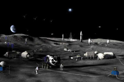 Artist's impression of a NASA Moon base.