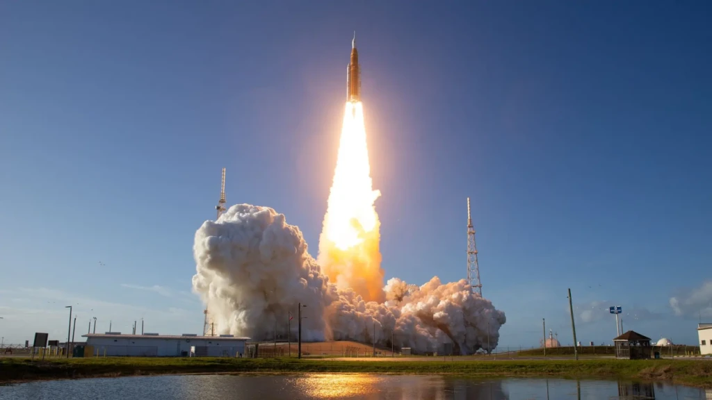 NASA launches Artemis II