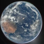 NASA Artemis II Earth image.