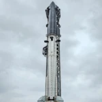 SpaceX's Starship during launch rehearsal.